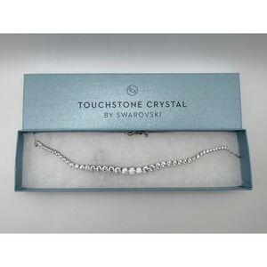 Touchstone Crystal by Swarovski Everlasting Necklace Silver